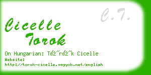 cicelle torok business card
